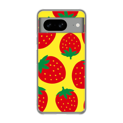 Google Pixel 8 大きいイチゴ模様 ハードケース 背面印刷