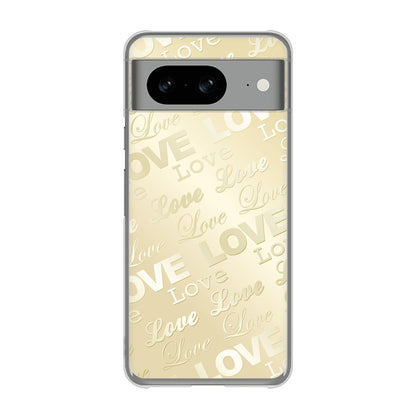 Google Pixel 8 エンボス風LOVEリンク ハードケース 背面印刷