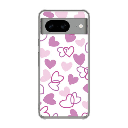 Google Pixel 8 ハートがいっぱい ハードケース 背面印刷