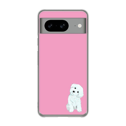 Google Pixel 8 トイプードルホワイト ハードケース 背面印刷