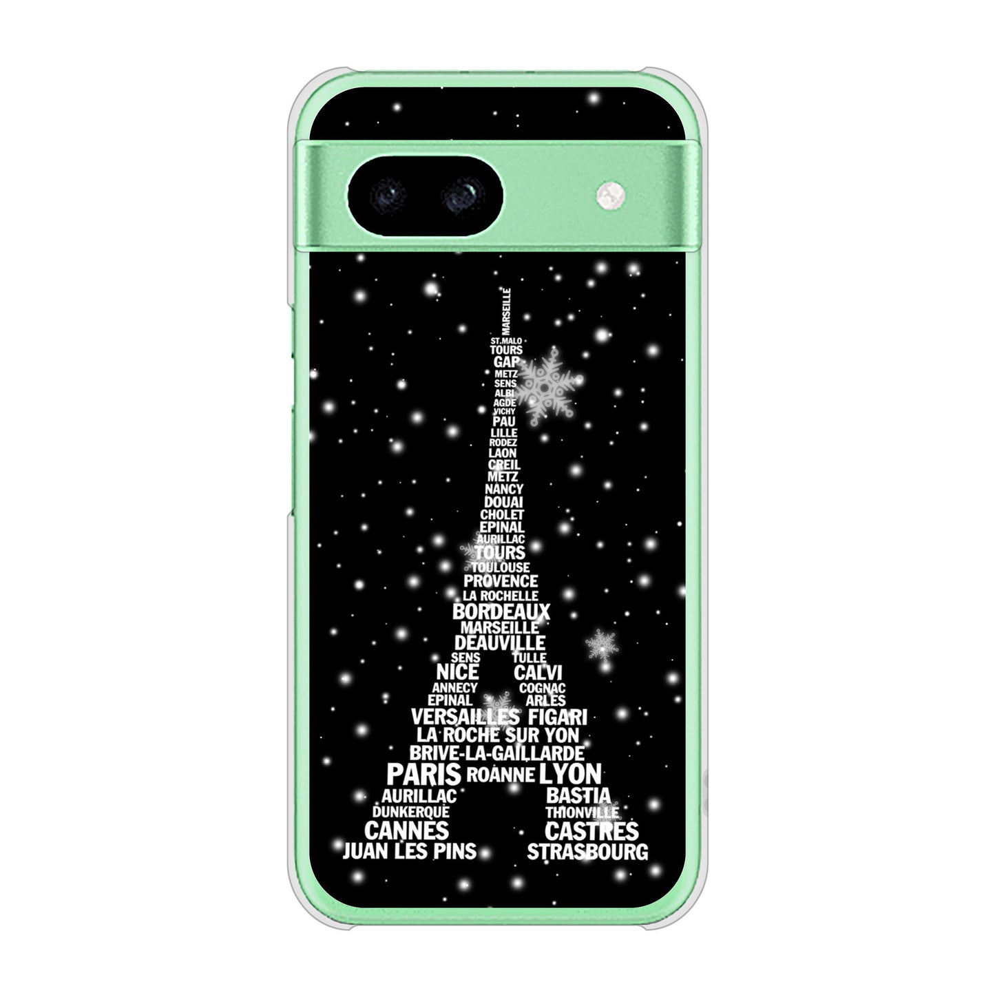 Google Pixel 8a エッフェル塔 ハードケース 背面印刷
