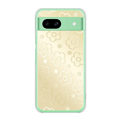 Google Pixel 8a エンボス風デイジーシンプル ハードケース 背面印刷