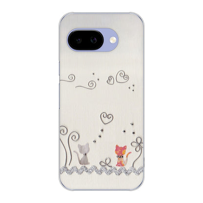 Google Pixel 9a クラフト写真ネコ ハードケース 背面印刷