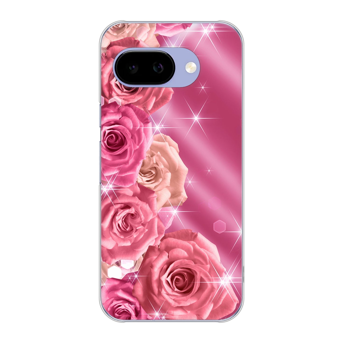 Google Pixel 9a 1182 ピンクの薔薇に誘われて ハードケース 背面印刷