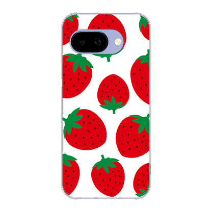 Google Pixel 9a 大きいイチゴ模様 ハードケース 背面印刷