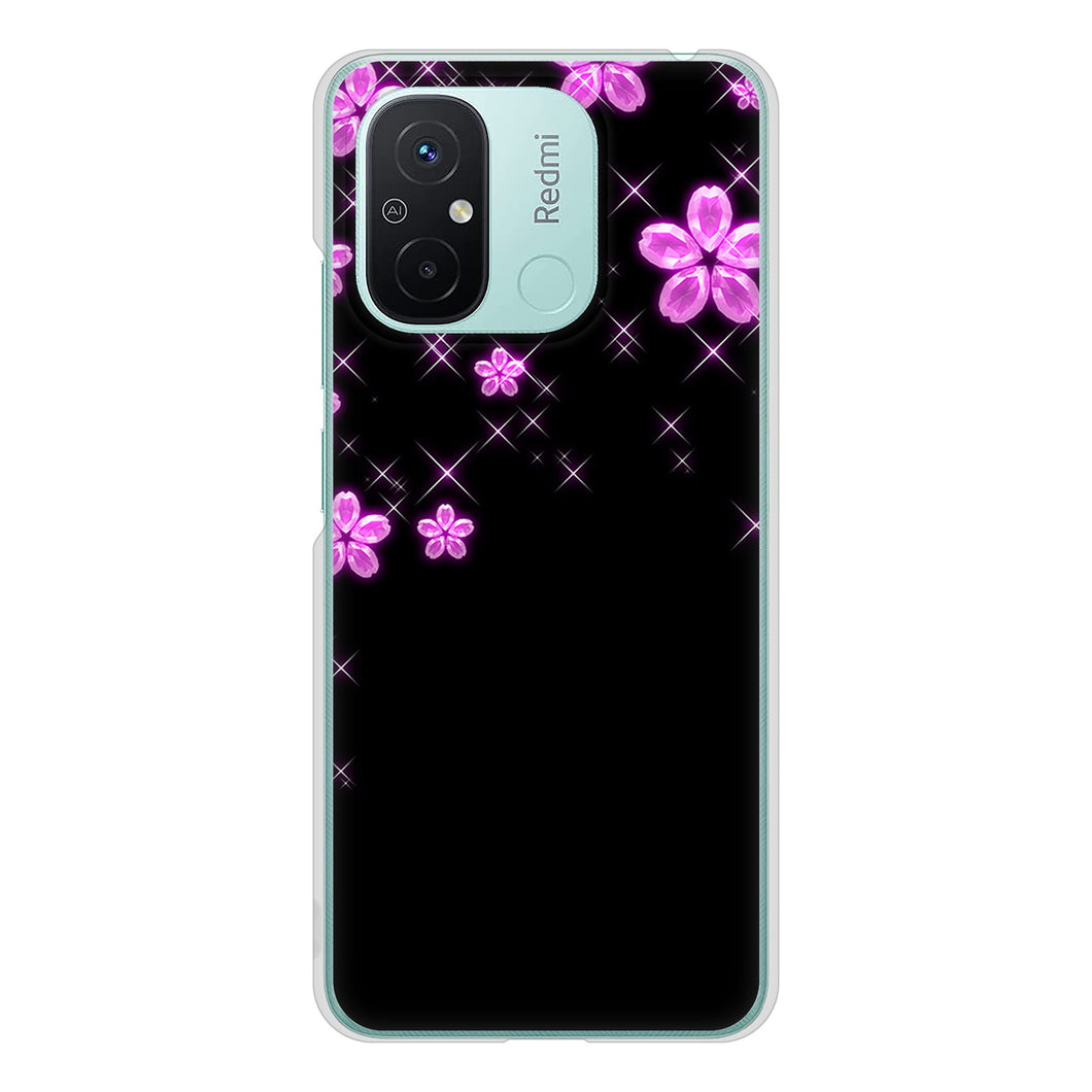 Xiaomi Redmi 12C 019 桜クリスタル ハードケース 背面印刷