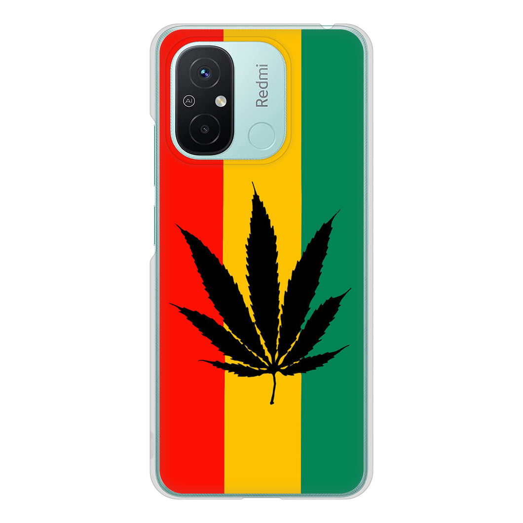 Xiaomi Redmi 12C 083 大麻ラスタカラー ハードケース 背面印刷