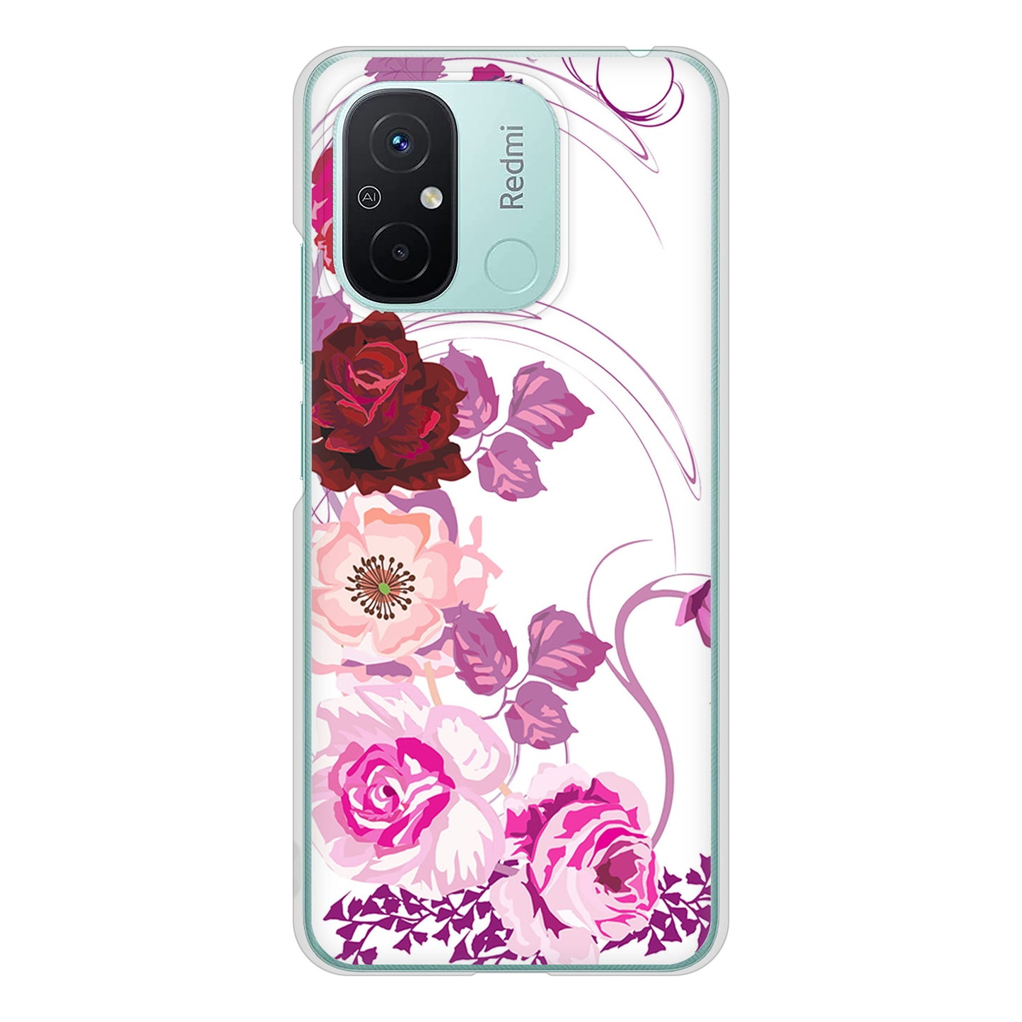 Xiaomi Redmi 12C ロマンチックなバラ ハードケース 背面印刷