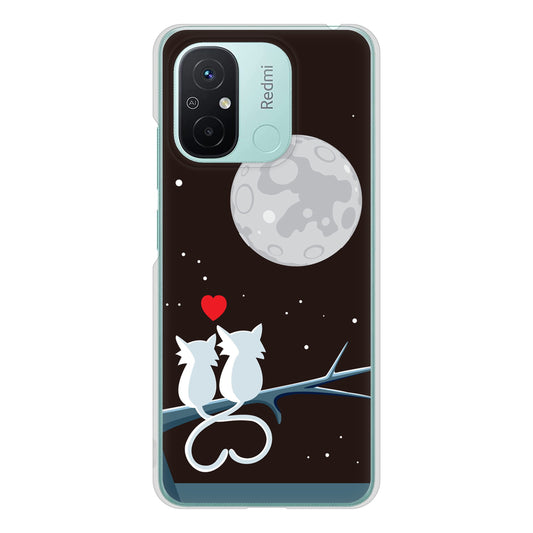 Xiaomi Redmi 12C 夜とネコ ハードケース 背面印刷