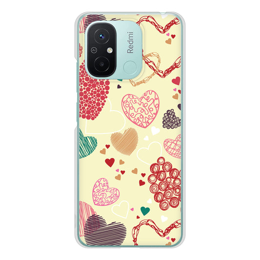 Xiaomi Redmi 12C 480 素朴なハート ハードケース 背面印刷
