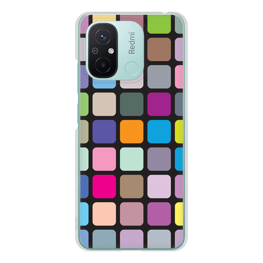 Xiaomi Redmi 12C 509 カラースクエア ハードケース 背面印刷