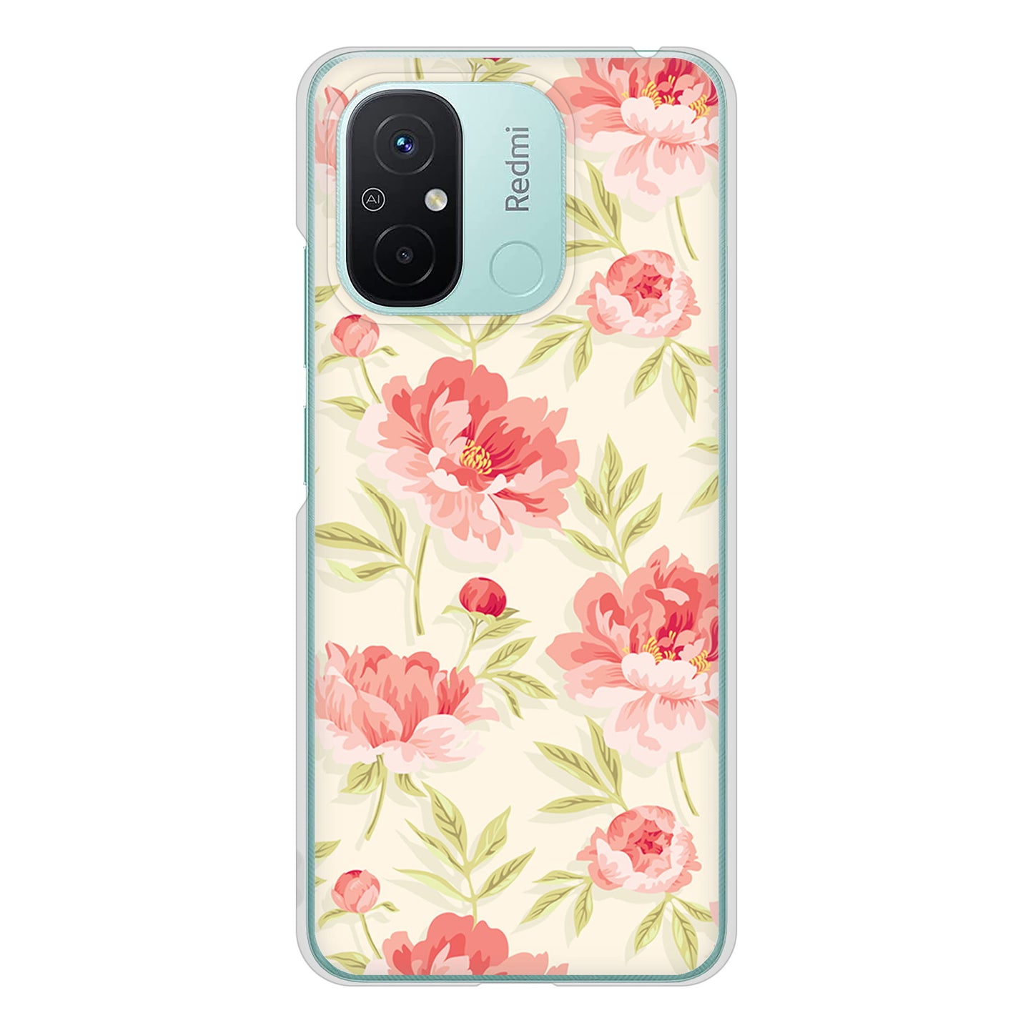 Xiaomi Redmi 12C 北欧の小花 ハードケース 背面印刷