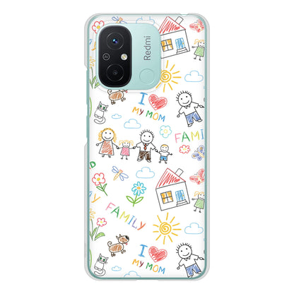 Xiaomi Redmi 12C カップル＆ファミリー ハードケース 背面印刷