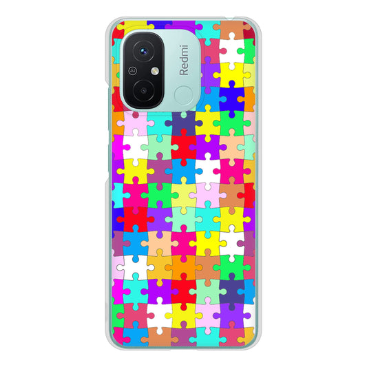 Xiaomi Redmi 12C 727 カラフルパズル ハードケース 背面印刷