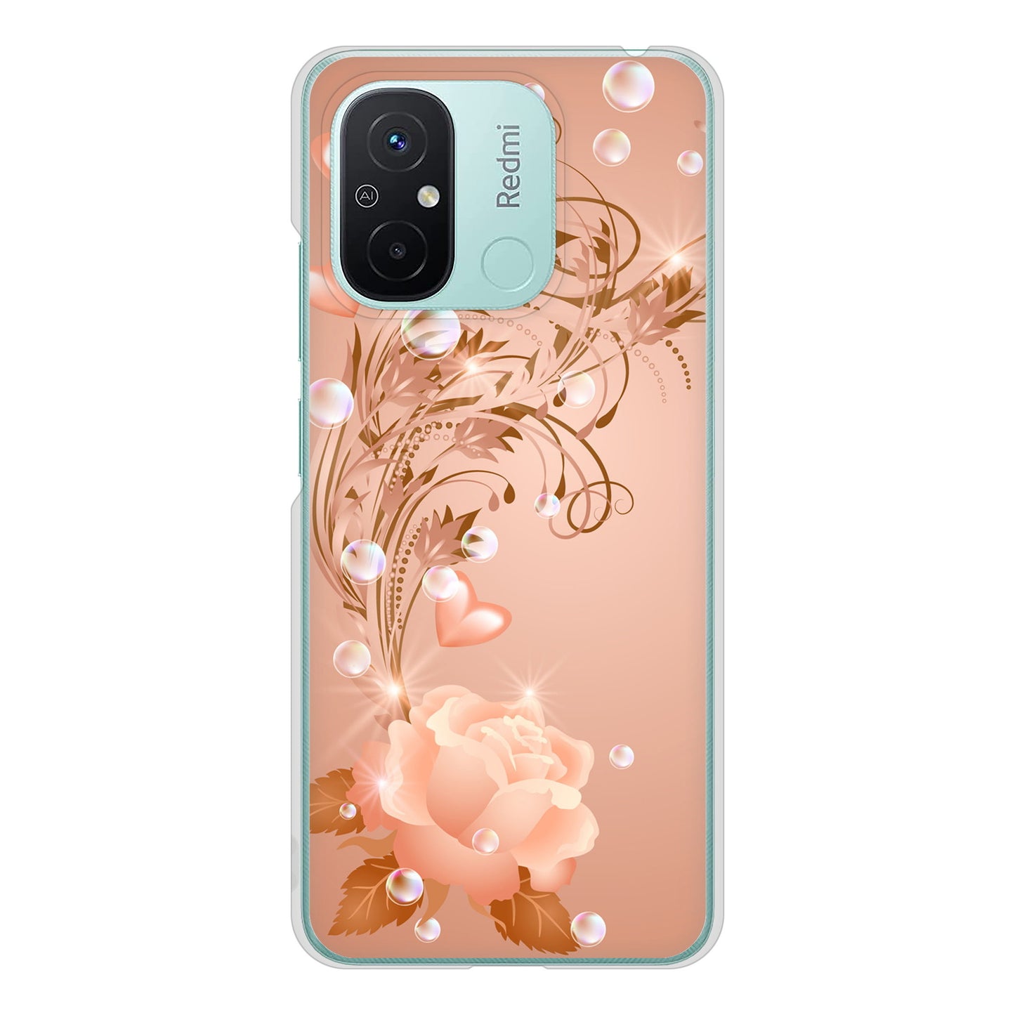 Xiaomi Redmi 12C ロマンチックなバラ ハードケース 背面印刷