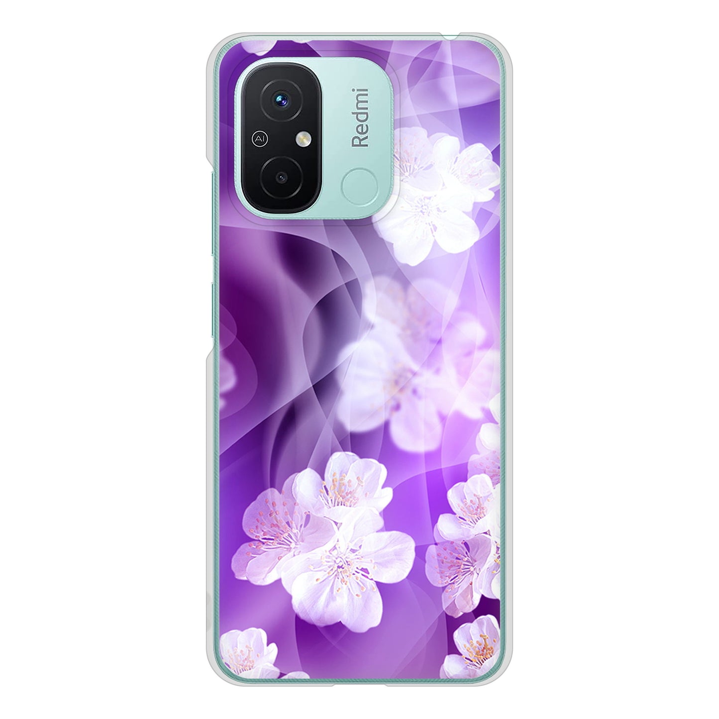 Xiaomi Redmi 12C 1211 桜とパープルの風 ハードケース 背面印刷