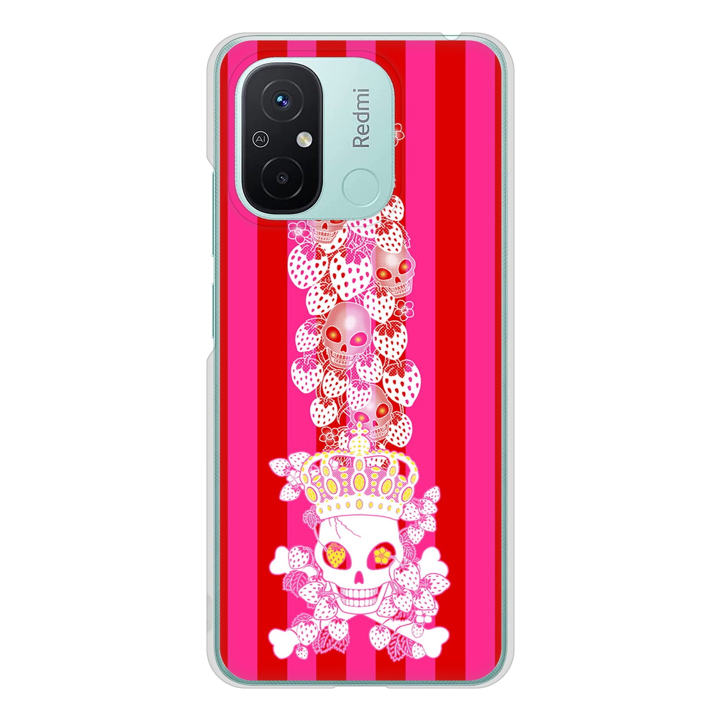 Xiaomi Redmi 12C むかいあぐる 苺骸骨王冠蔦 ハードケース 背面印刷