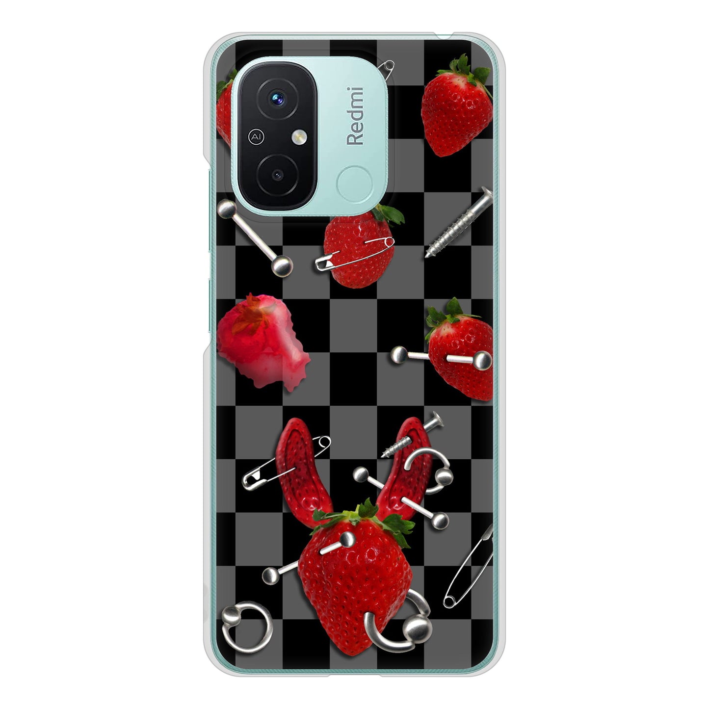 Xiaomi Redmi 12C むかいあぐる 苺パンク ハードケース 背面印刷