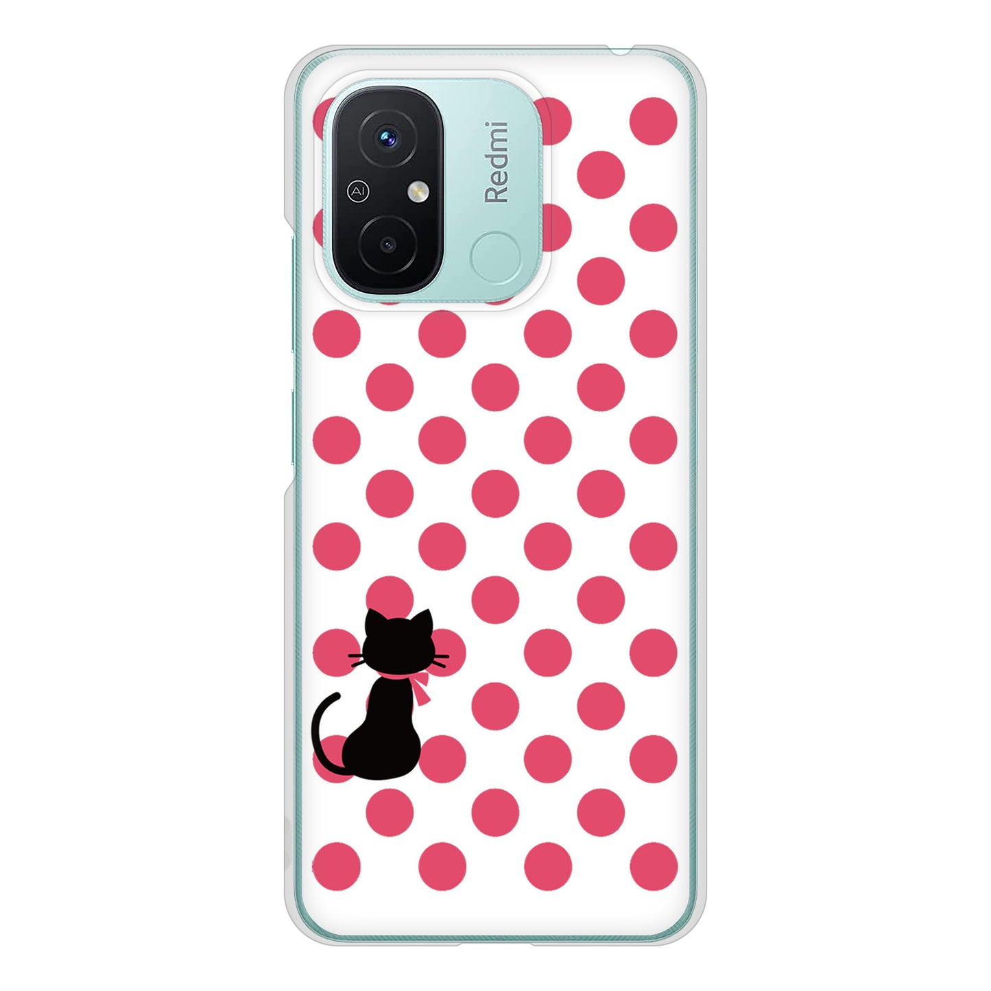 Xiaomi Redmi 12C ネコとシンプルミルキー ハードケース 背面印刷