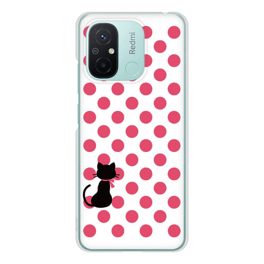 Xiaomi Redmi 12C ネコとシンプルミルキー ハードケース 背面印刷