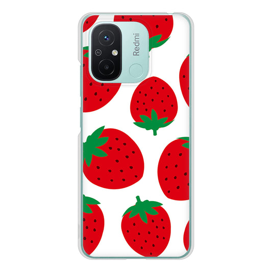 Xiaomi Redmi 12C 大きいイチゴ模様 ハードケース 背面印刷