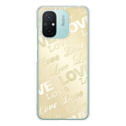 Xiaomi Redmi 12C エンボス風LOVEリンク ハードケース 背面印刷