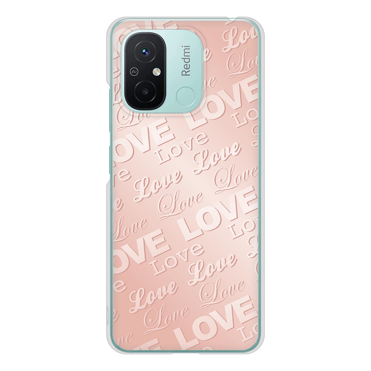 Xiaomi Redmi 12C エンボス風LOVEリンク ハードケース 背面印刷