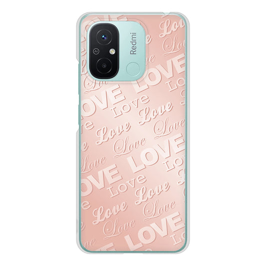 Xiaomi Redmi 12C エンボス風LOVEリンク ハードケース 背面印刷