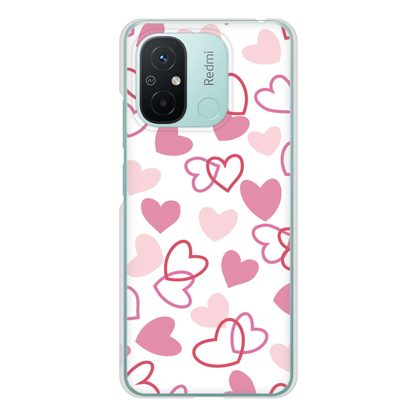 Xiaomi Redmi 12C ハートがいっぱい ハードケース 背面印刷