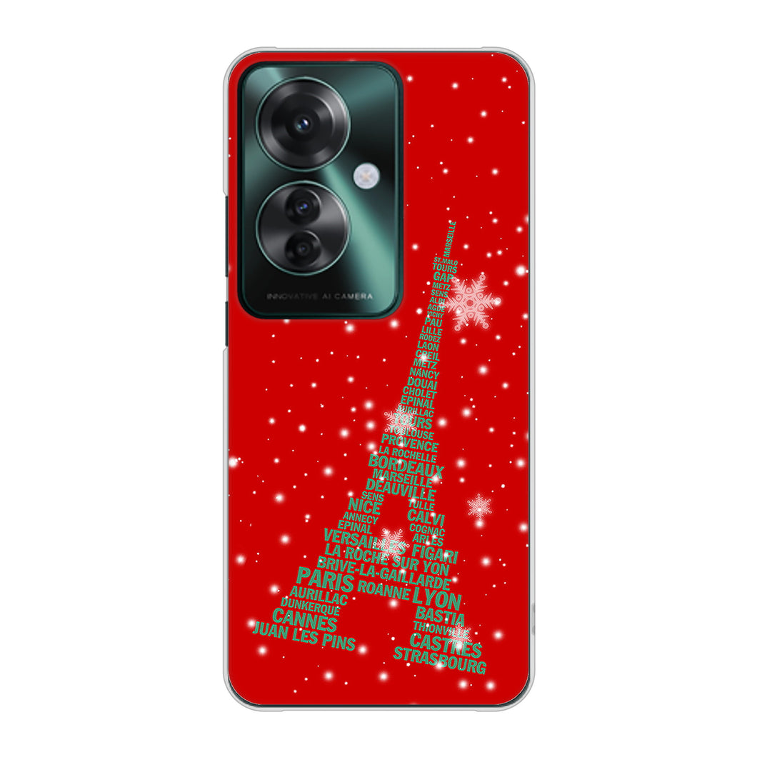 OPPO Reno11 A 527 エッフェル塔red-gr ハードケース 背面印刷