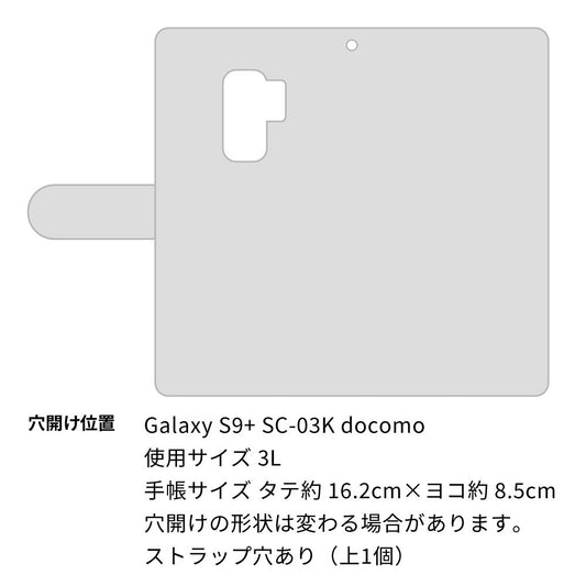 Galaxy S9+ SC-03K docomo SC825 ロリータレース 薄型スリム プリント手帳型ケース