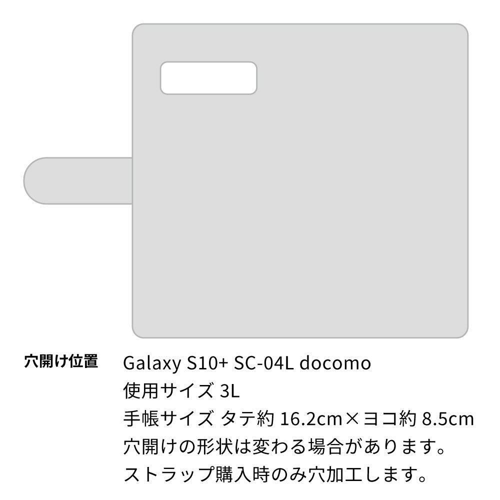 Galaxy S10+ SC-04L docomo ステンドグラス＆イタリアンレザー 手帳型ケース 耐衝撃
