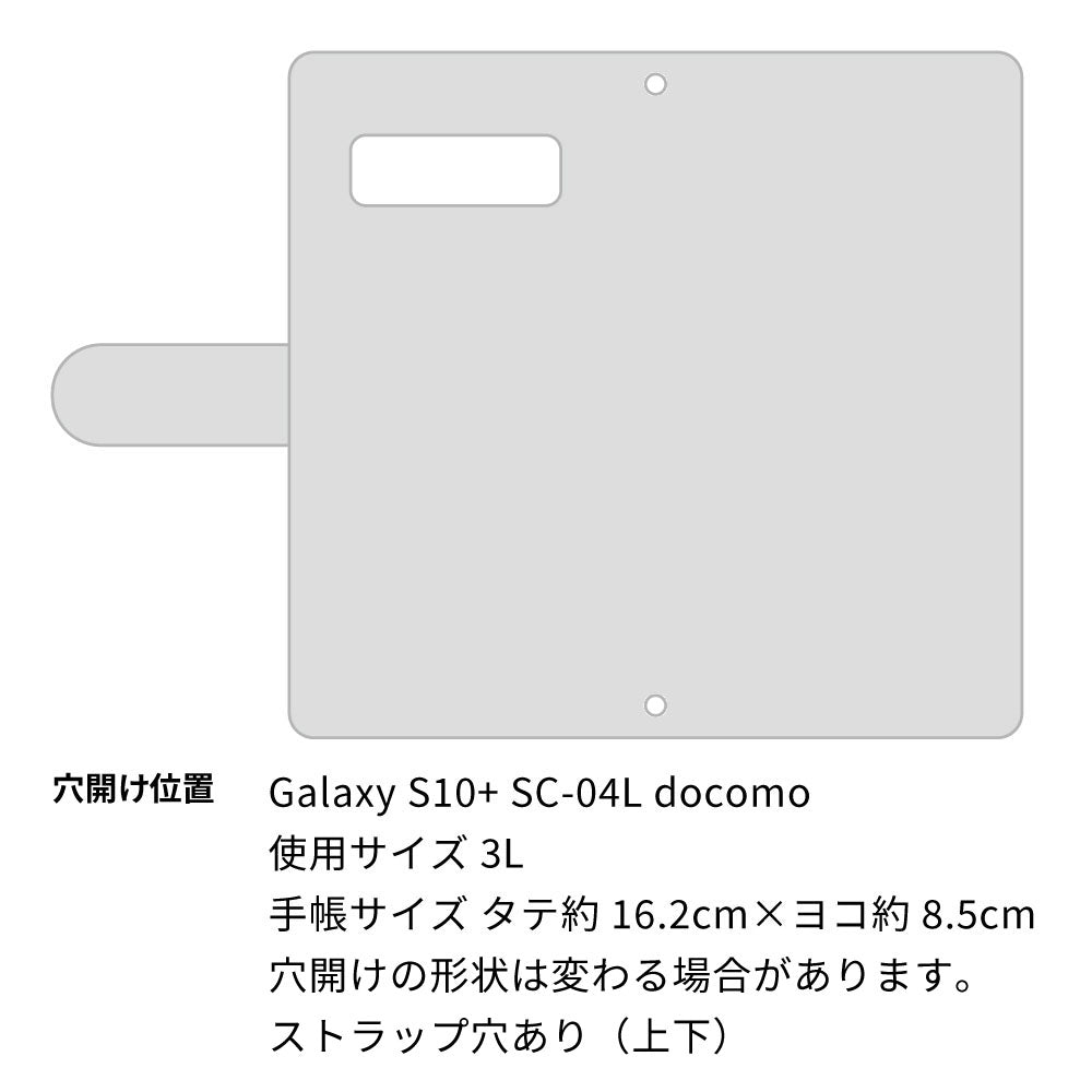 Galaxy S10+ SC-04L docomo くすみガーデン 大人かわいい プリント手帳型ケース 耐衝撃
