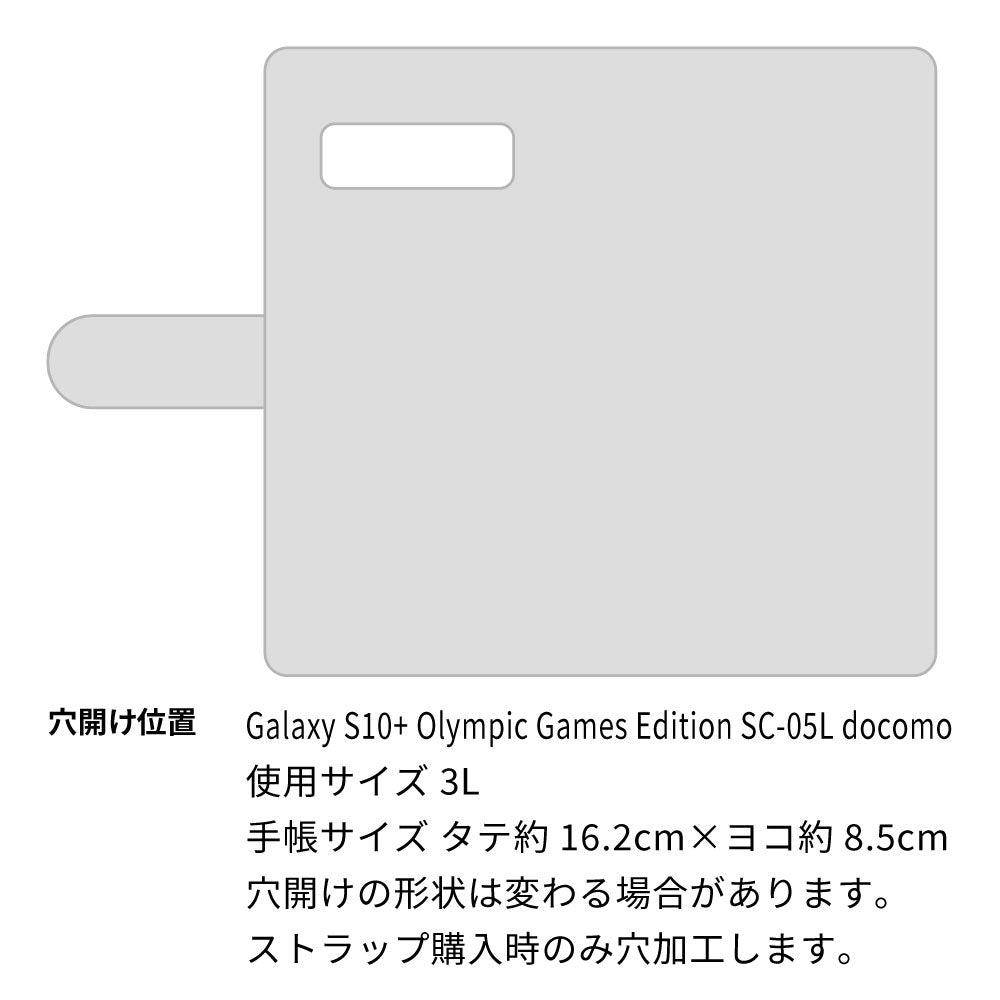 Galaxy S10+ Olympic Games Edition SC-05L docomo イタリアンレザー・シンプルタイプ手帳型ケース 耐衝撃