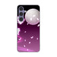 Galaxy S24 SC-51E docomo 1223 紫に染まる月と桜 ハードケース 背面印刷