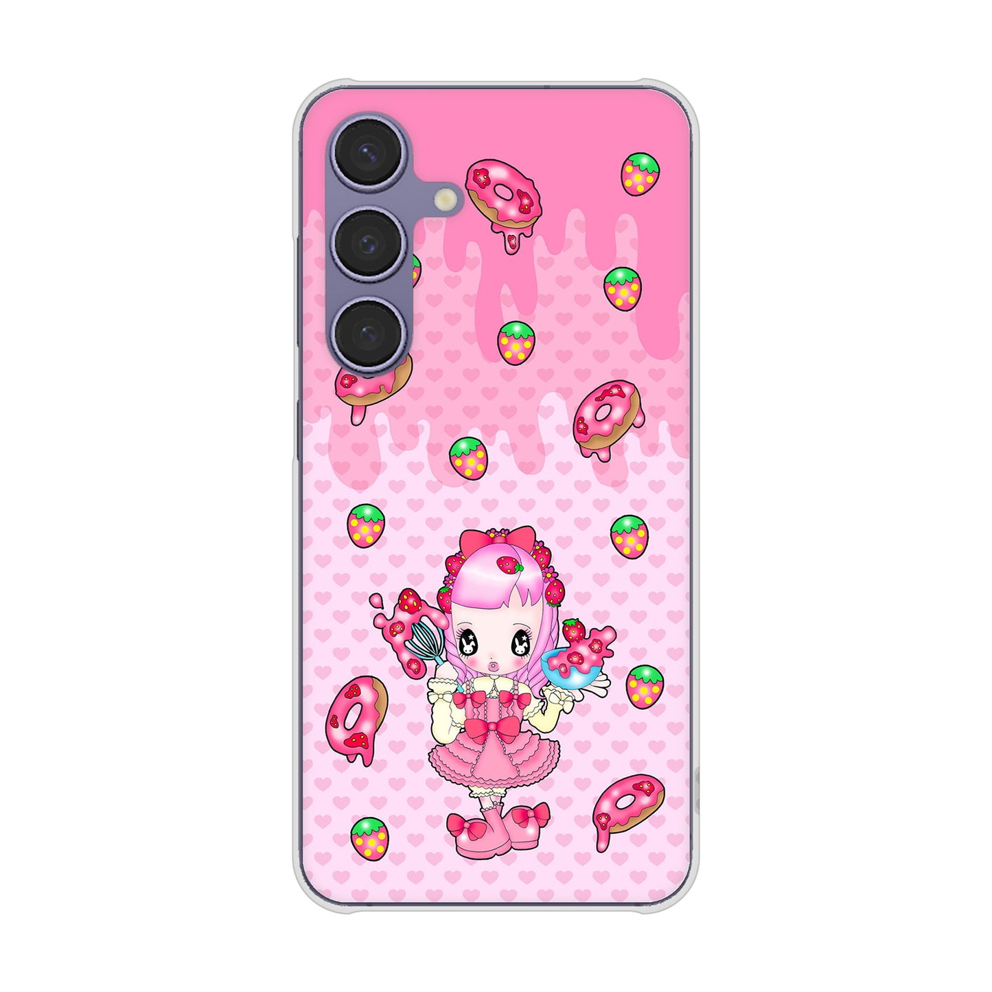 Galaxy S24 SC-51E docomo むかいあぐる ストロベリードーナツ ハードケース 背面印刷