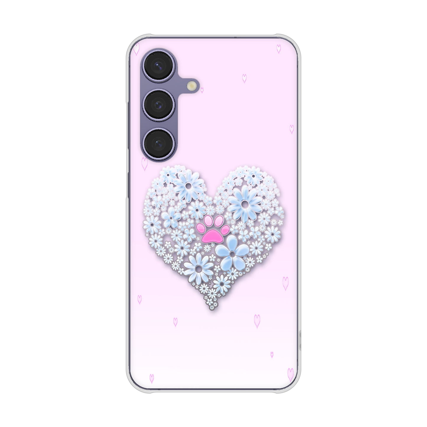 Galaxy S24 SC-51E docomo ハートと肉球 ハードケース 背面印刷
