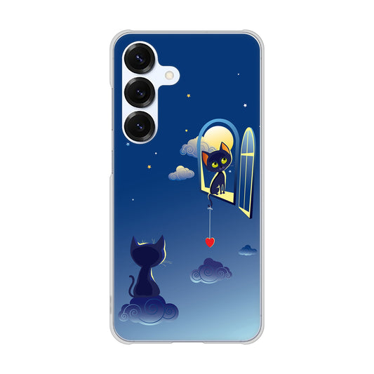 Galaxy S25 SC-51F docomo 夜とネコ ハードケース 背面印刷