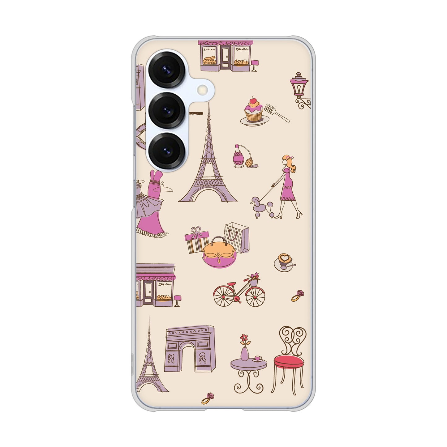 Galaxy S25 SC-51F docomo LOVE フランス ハードケース 背面印刷