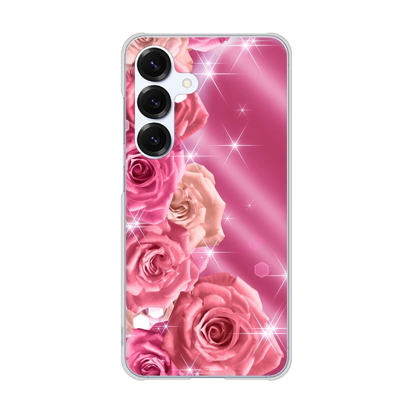 Galaxy S25 SC-51F docomo 1182 ピンクの薔薇に誘われて ハードケース 背面印刷