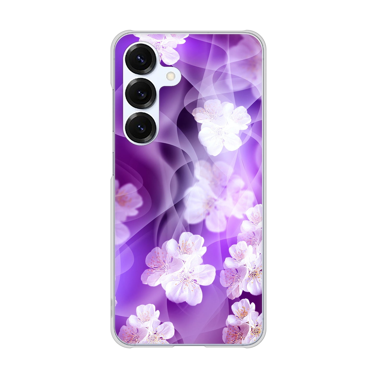 Galaxy S25 SC-51F docomo 1211 桜とパープルの風 ハードケース 背面印刷