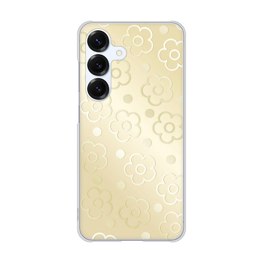 Galaxy S25 SC-51F docomo エンボス風デイジーシンプル ハードケース 背面印刷