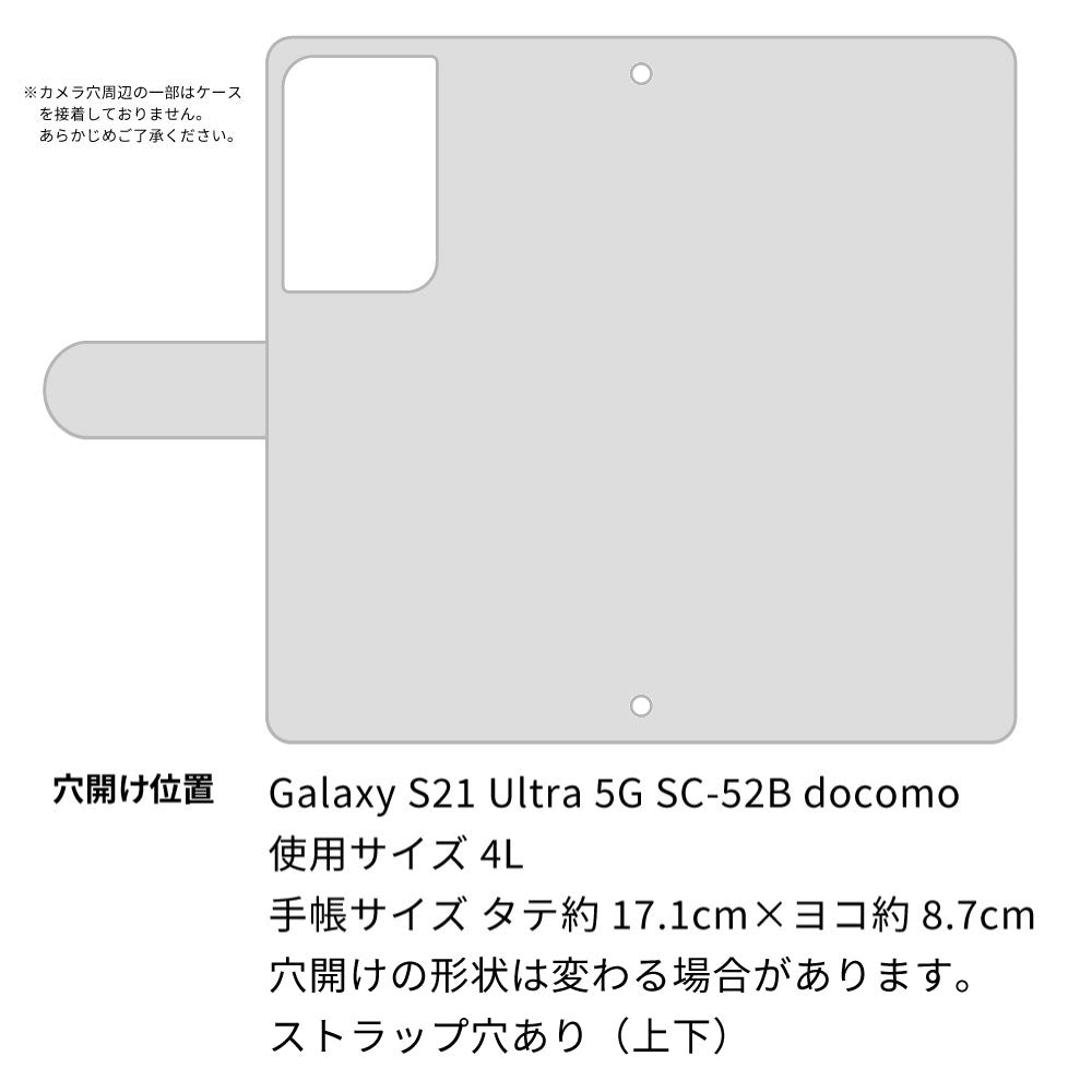 Galaxy S21 Ultra 5G SC-52B docomo かくれ市松模様 手帳型ケース 耐衝撃
