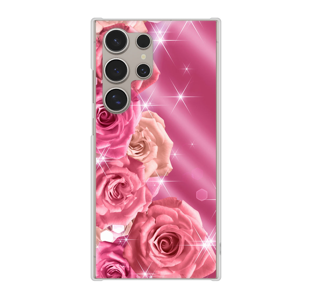Galaxy S24 Ultra SC-52E docomo 1182 ピンクの薔薇に誘われて ハードケース 背面印刷