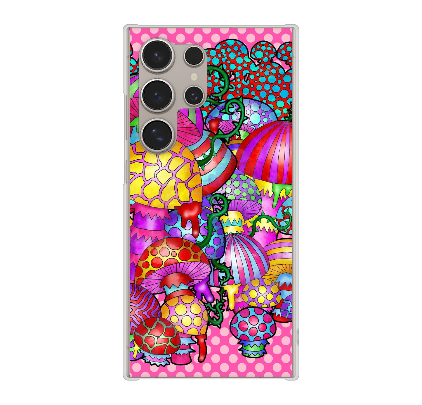 Galaxy S24 Ultra SC-52E docomo むかいあぐる きのこ ハードケース 背面印刷