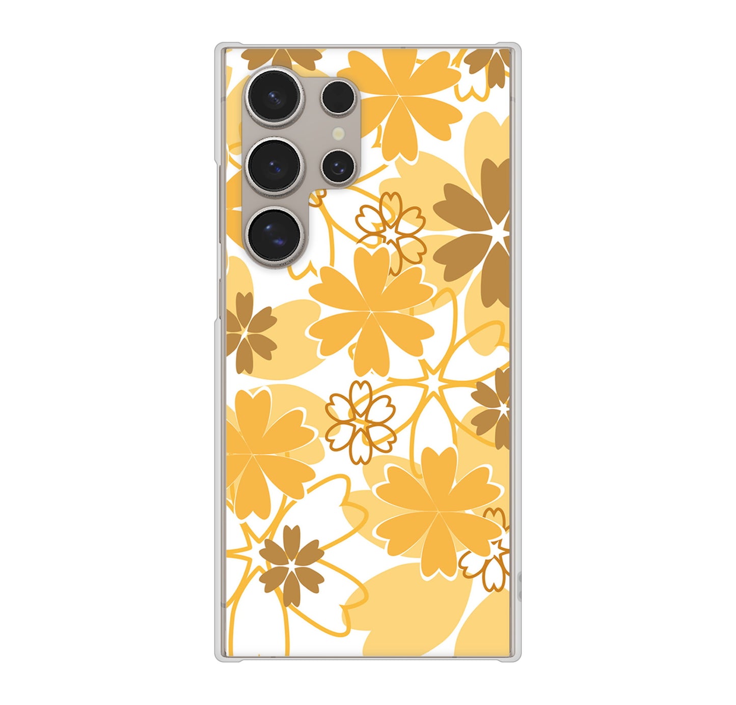 Galaxy S24 Ultra SC-52E docomo 重なり合う花 ハードケース 背面印刷