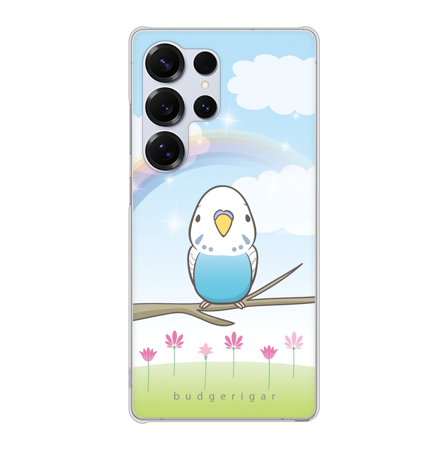 Galaxy S25 Ultra SC-52F docomo 高画質仕上げ 背面印刷 ハードケースセキセイインコ