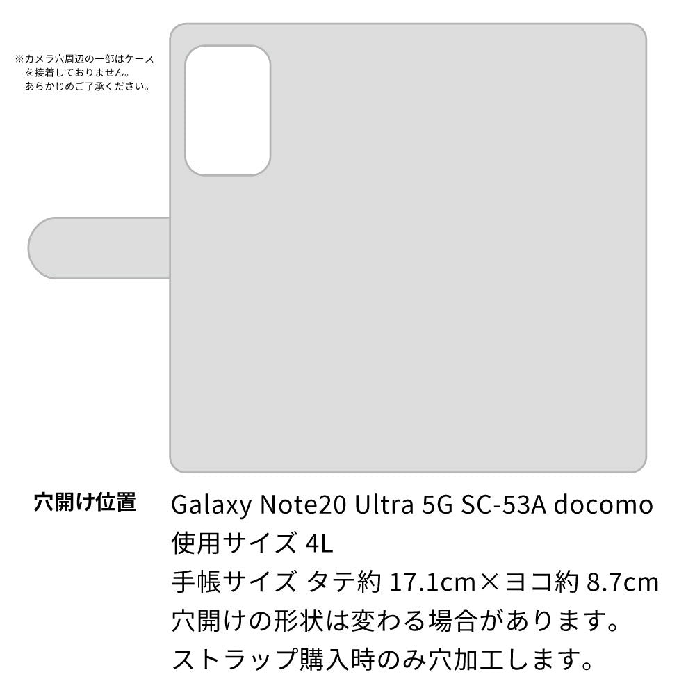 Galaxy Note20 Ultra 5G SC-53A docomo ステンドグラス＆イタリアンレザー 手帳型ケース 耐衝撃