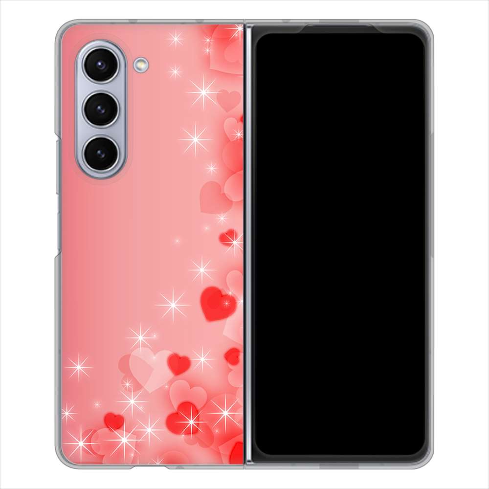 Galaxy Z Fold5 SCG22 au 003 ハート色の夢 ハードケース 背面印刷