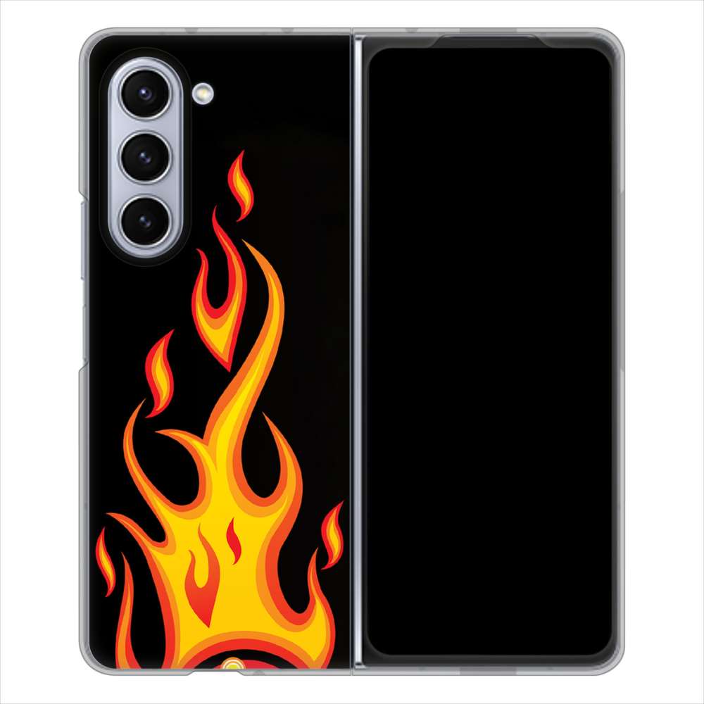 Galaxy Z Fold5 SCG22 au 010 ファイヤー ハードケース 背面印刷